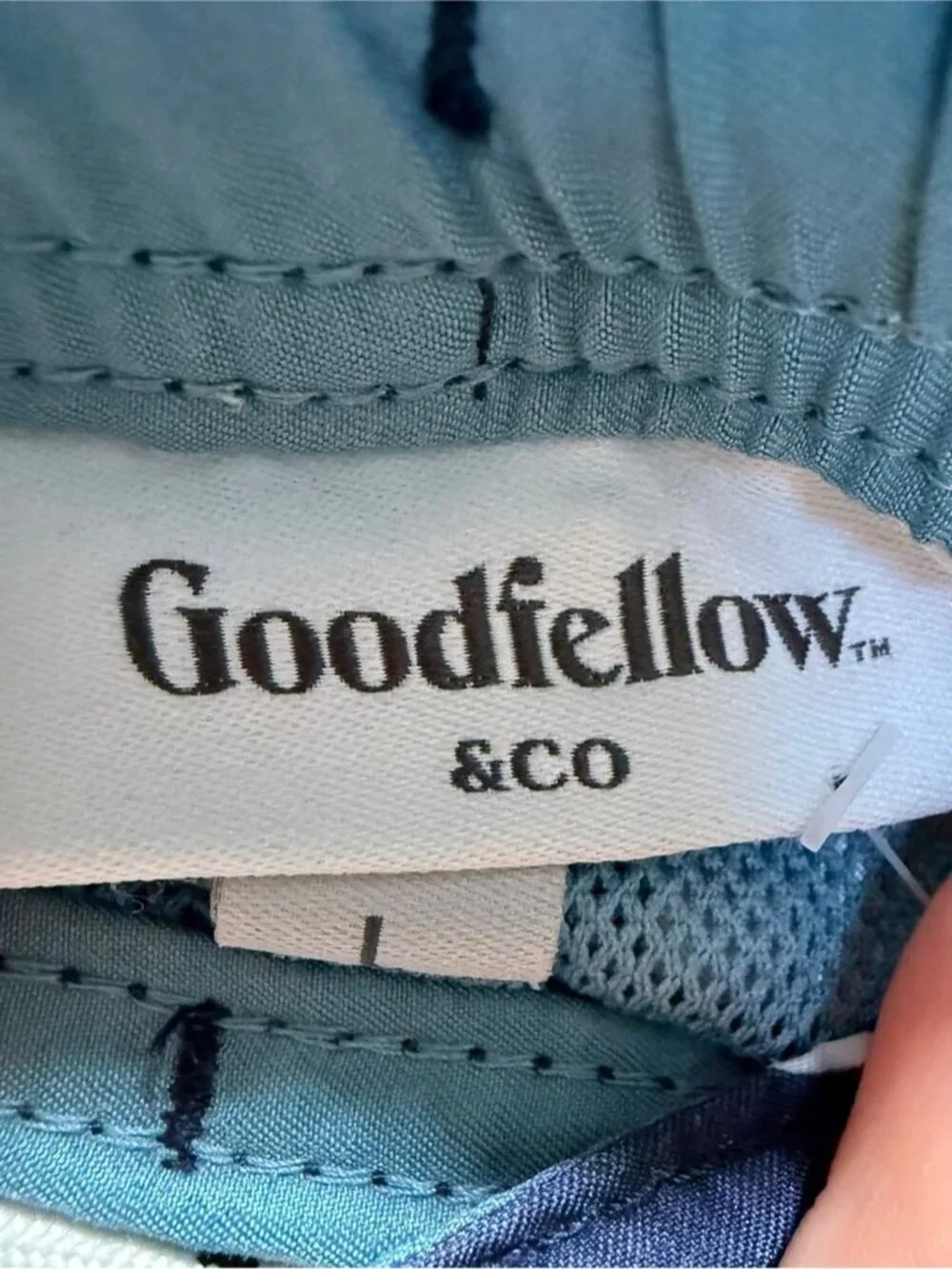 Goodfellow & Co Navy Anchor Print Swim Trunks Shorts Men’s Large